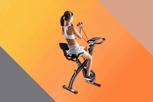 MaxKare Folding Magnetic Upright Exercise Bike